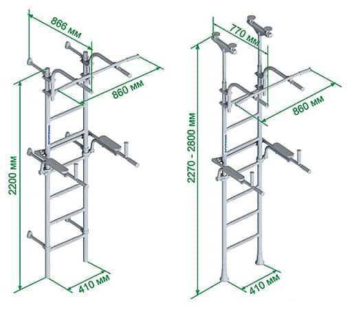 Scala ginnica a parete Teenager Plus - bianco 2/6
