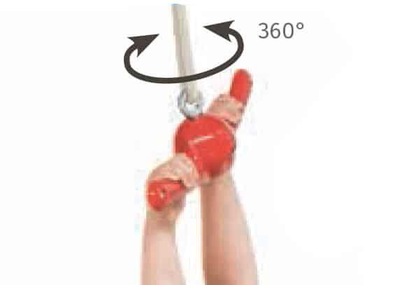 Bambini Sport Impugnatura per tirolina girevole T-Bar rosso 3/4