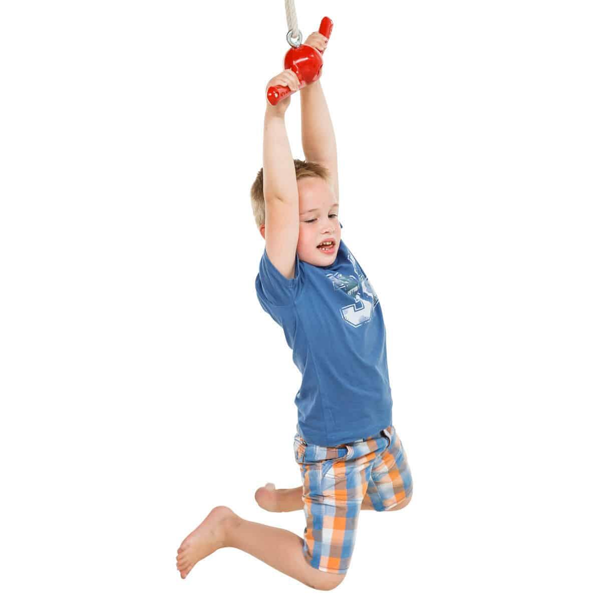 Bambini Sport Impugnatura per tirolina girevole T-Bar rosso 2/4