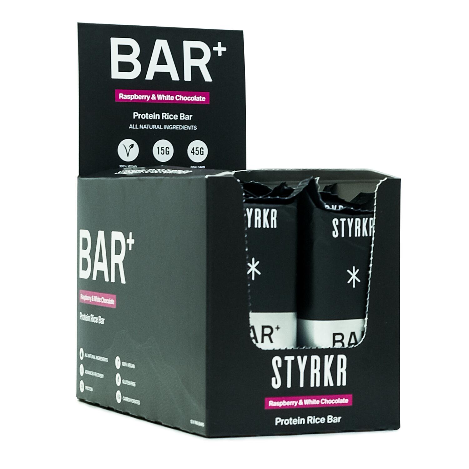 Ergänzungsmittel Himbeere, Weiße Schokolade Styrkr BAR+ (x12) 4/4