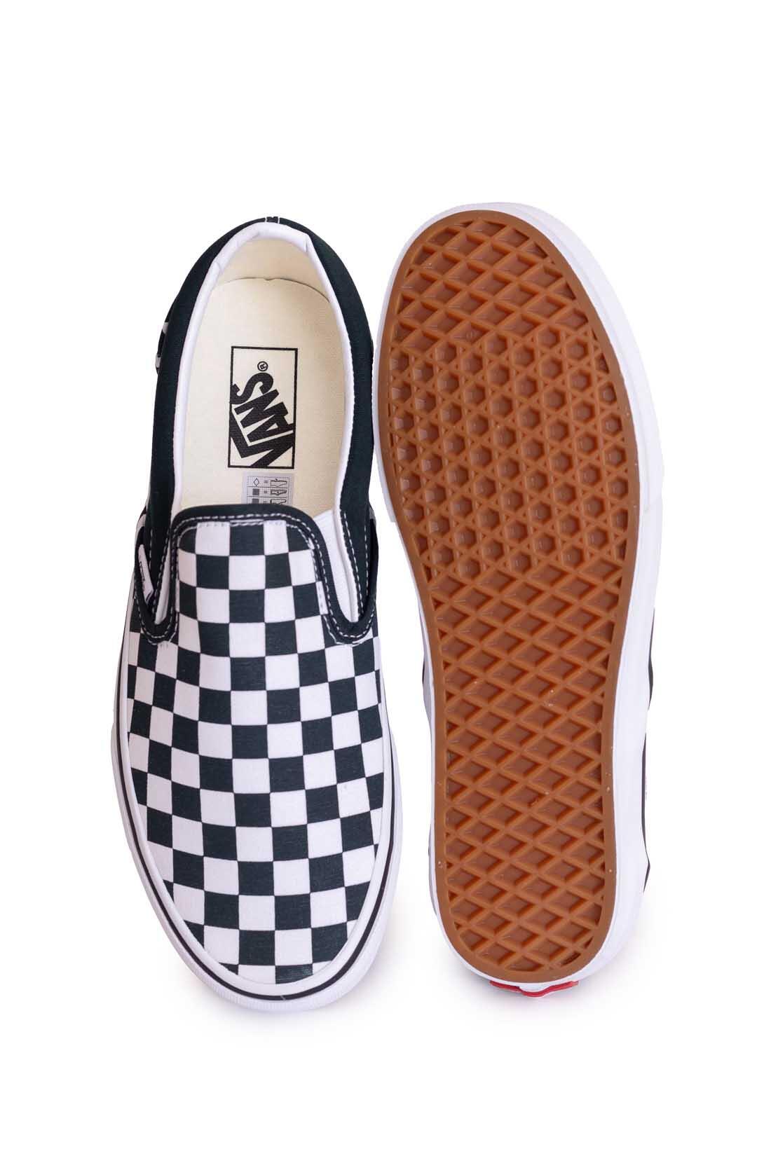 Chaussures pour hommes Vans Classic slip-on checkboard vert 5/5