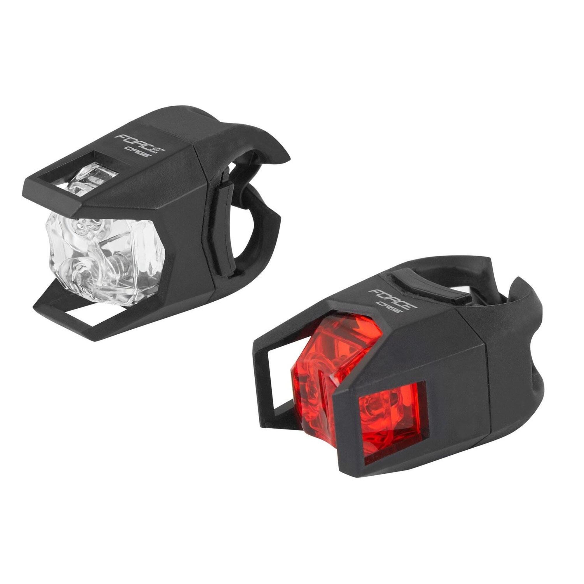 Zestaw lampek rowerowych Led Force Cage przód + tył