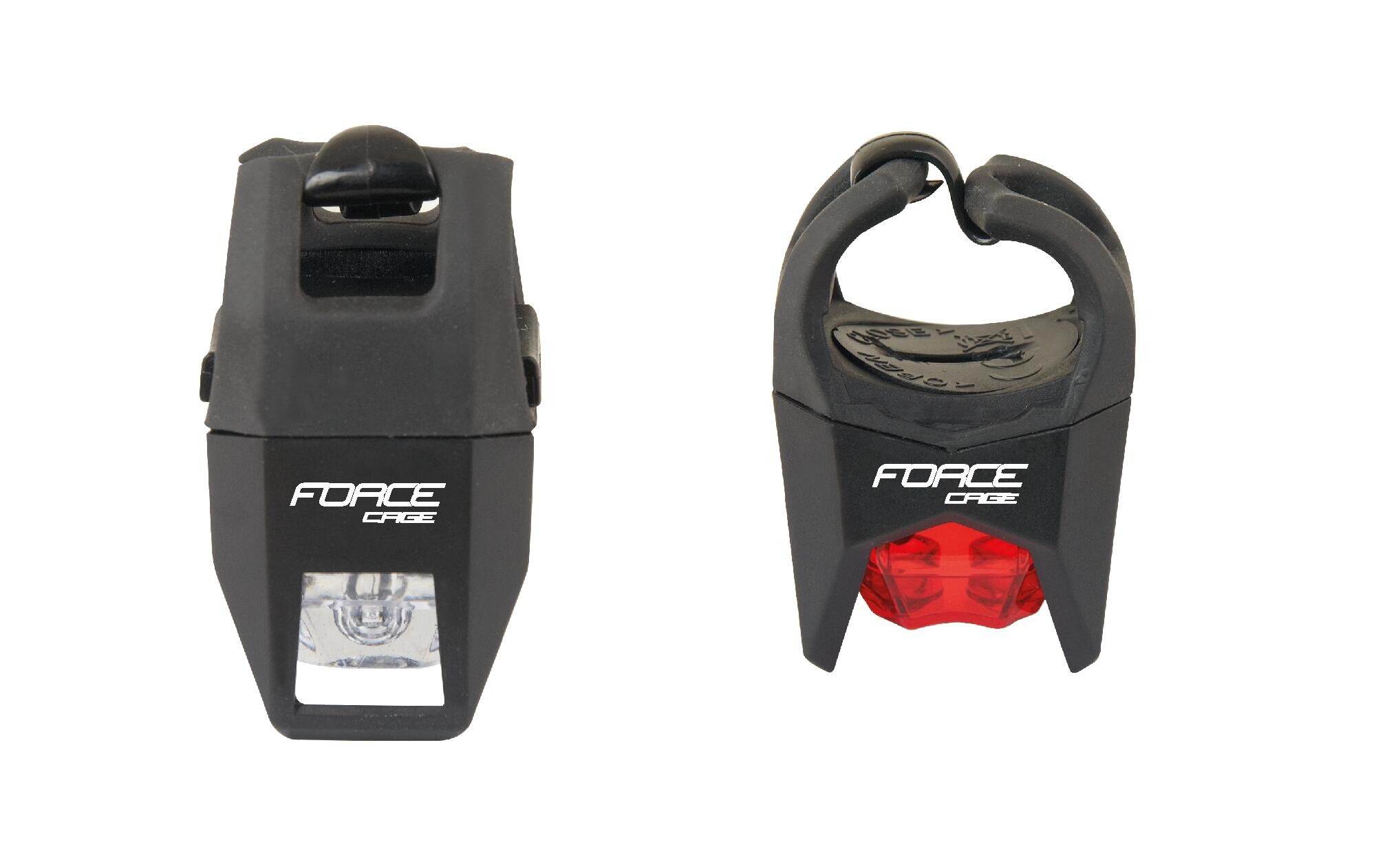 Zestaw lampek rowerowych Led Force Cage przód + tył 2/5