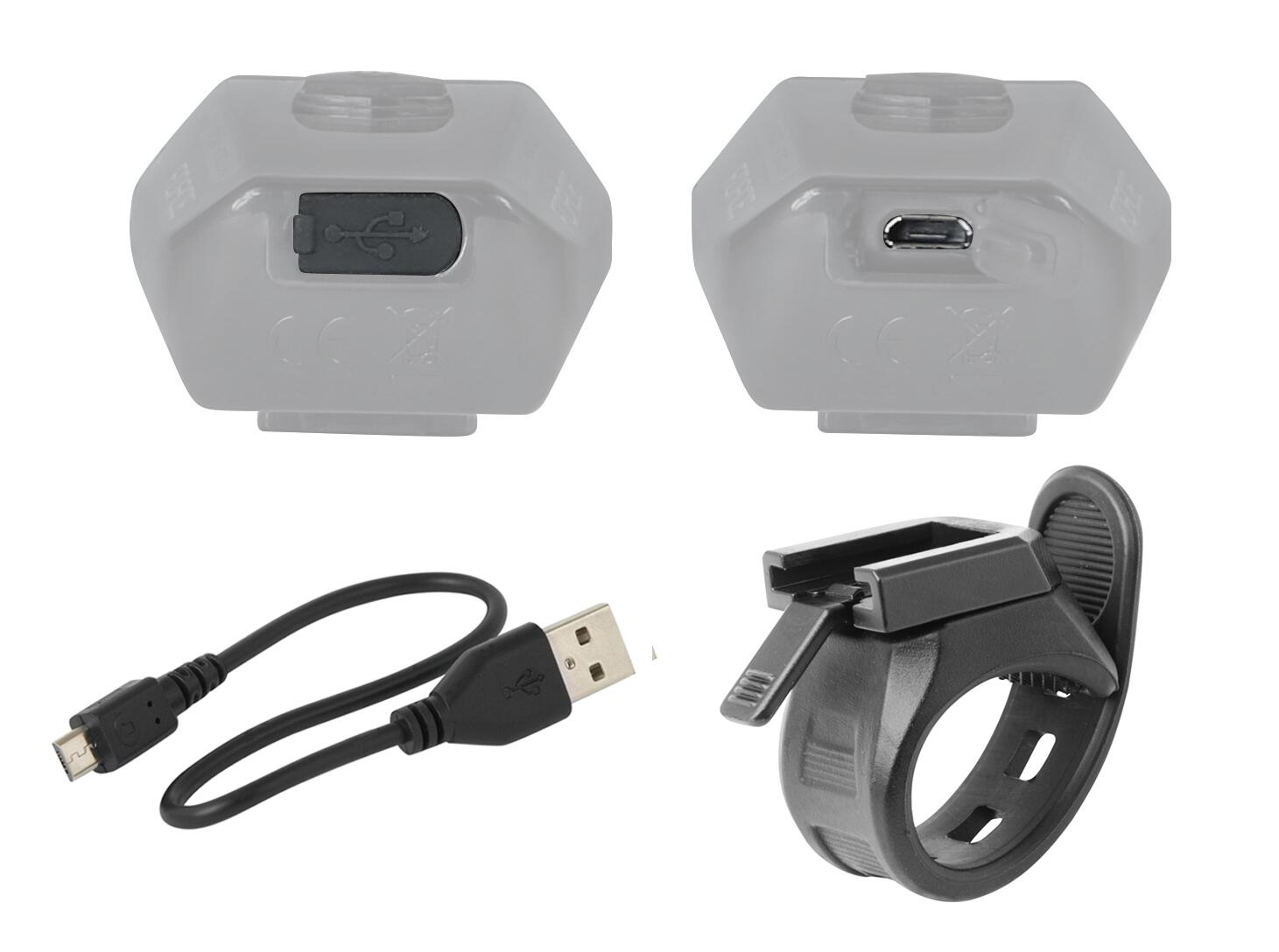 Lampka rowerowa Force Bug-400 USB przednia 3/3