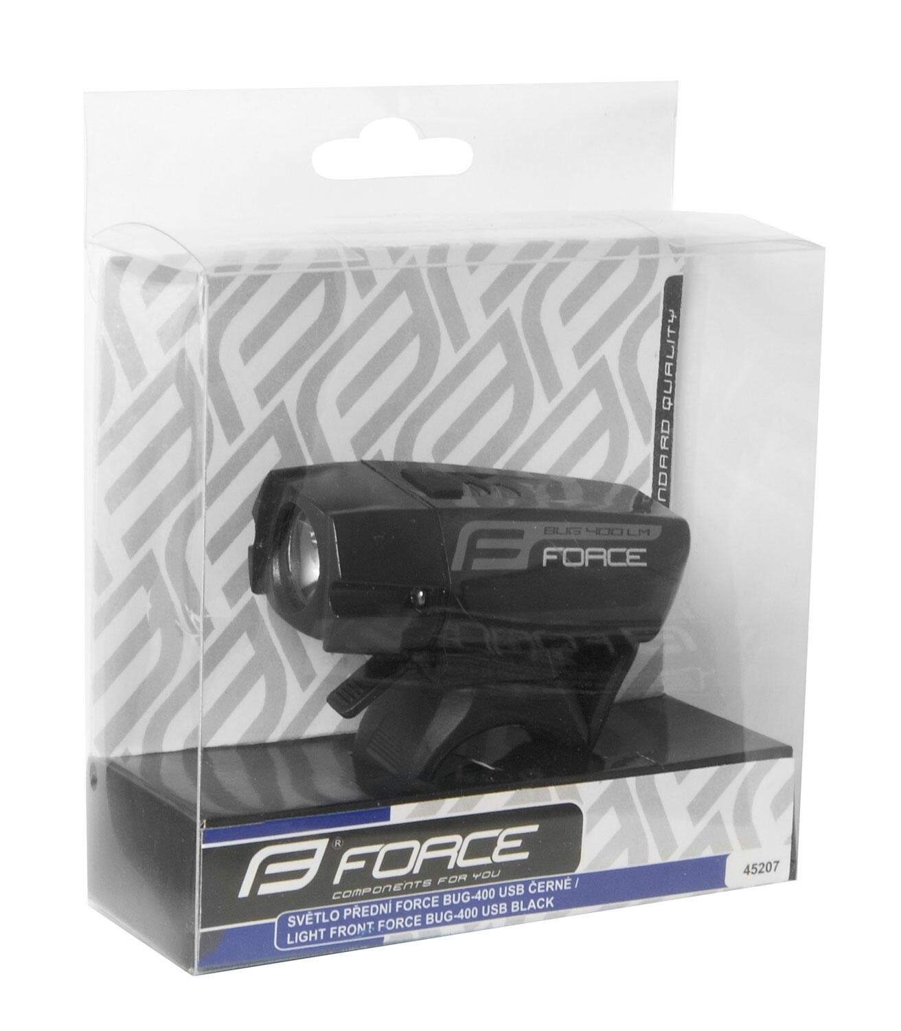 Lampka rowerowa Force Bug-400 USB przednia 2/3