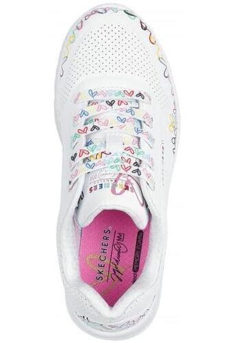 Kapcie SKECHERS UNO LITE HEART CRAZE Biały