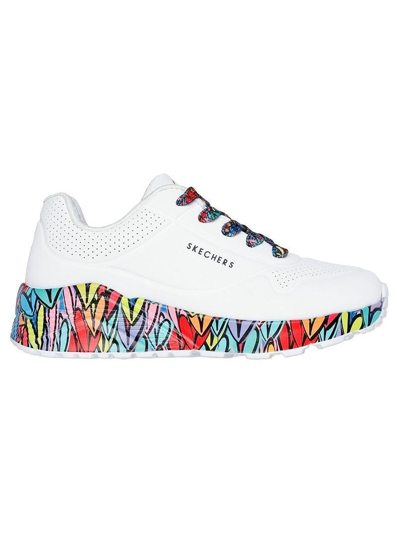 Sapatilhas para mulher skechers uno lite branco