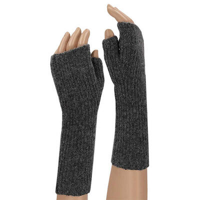 Lange fingerlose Handschuhe für Damen - Fashion - Anthrazit