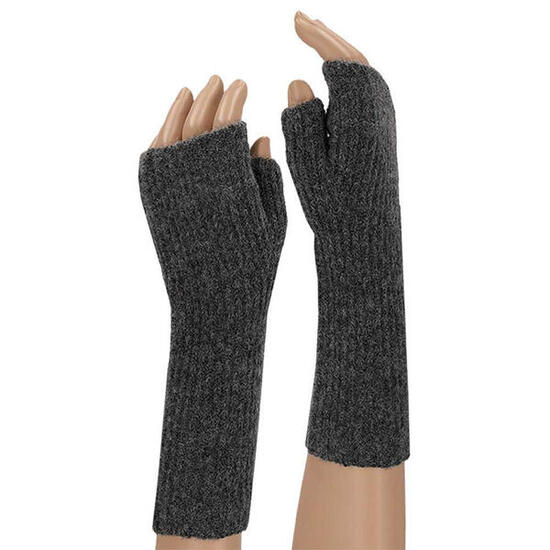 Lange fingerlose Handschuhe für Damen - Fashion - Anthrazit