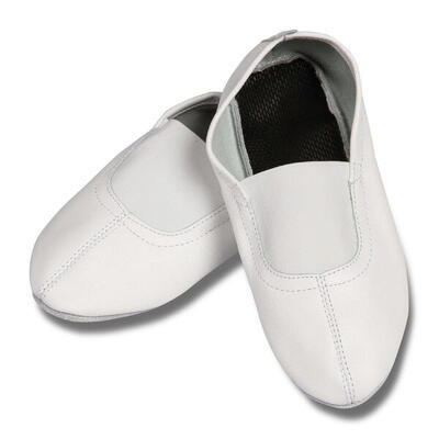 Zapatillas de Gimnasia de Piel con Plantilla Suave INDIGO Talle 33 Blanco