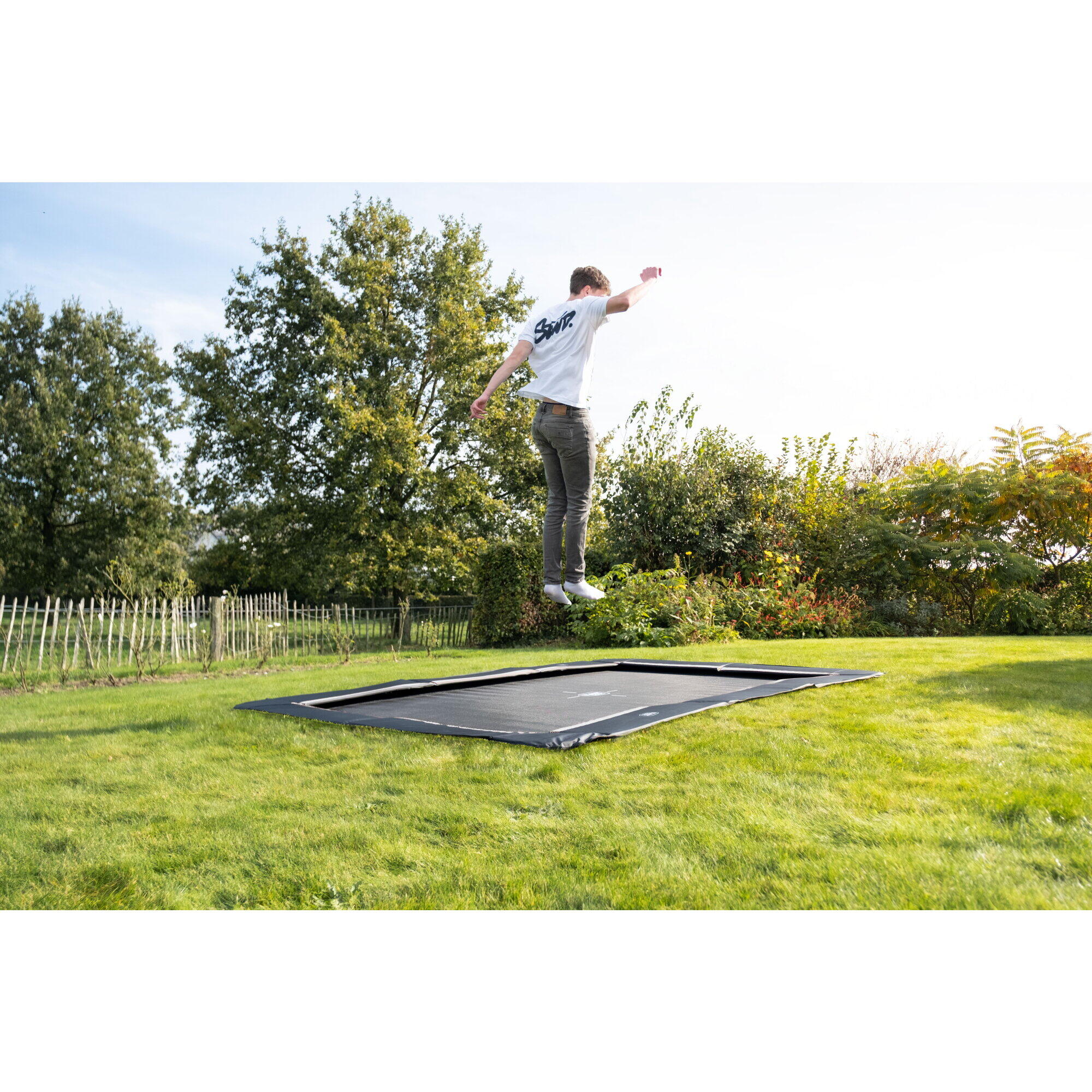 Trampoline de sport enterré au niveau du sol InTerra 214x305cm 3/7