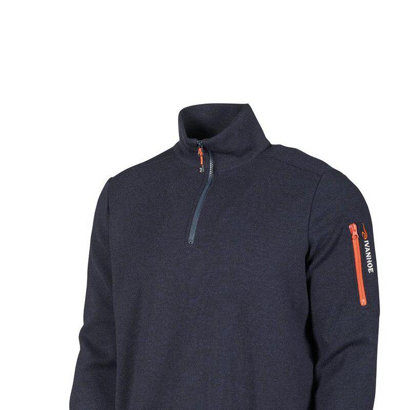 Gilet Hadar Half Zip Windbreaker Navy – fine laine mérinos – Bleu 2/5