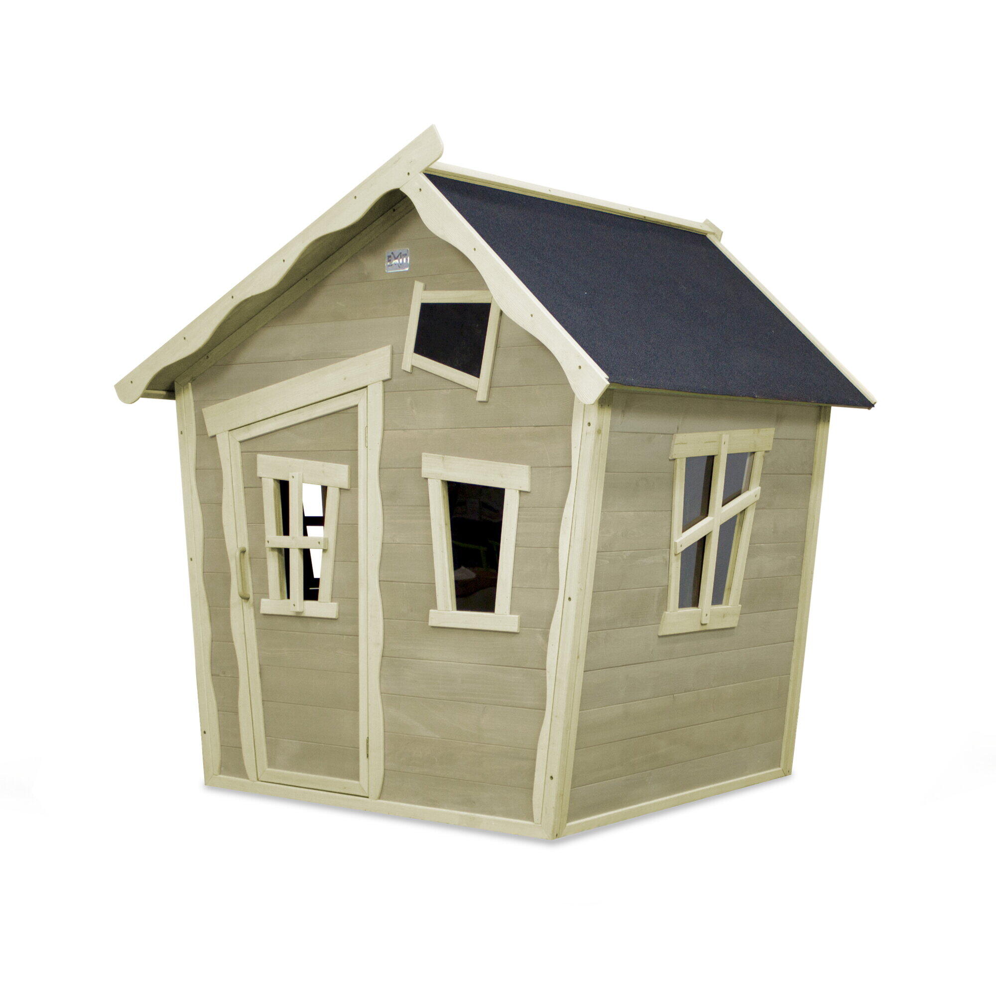 Exit Toys - Maisonnette En Bois Crooky 100 - Aire De Jeu - Gris - 164 Cm - Decathlon