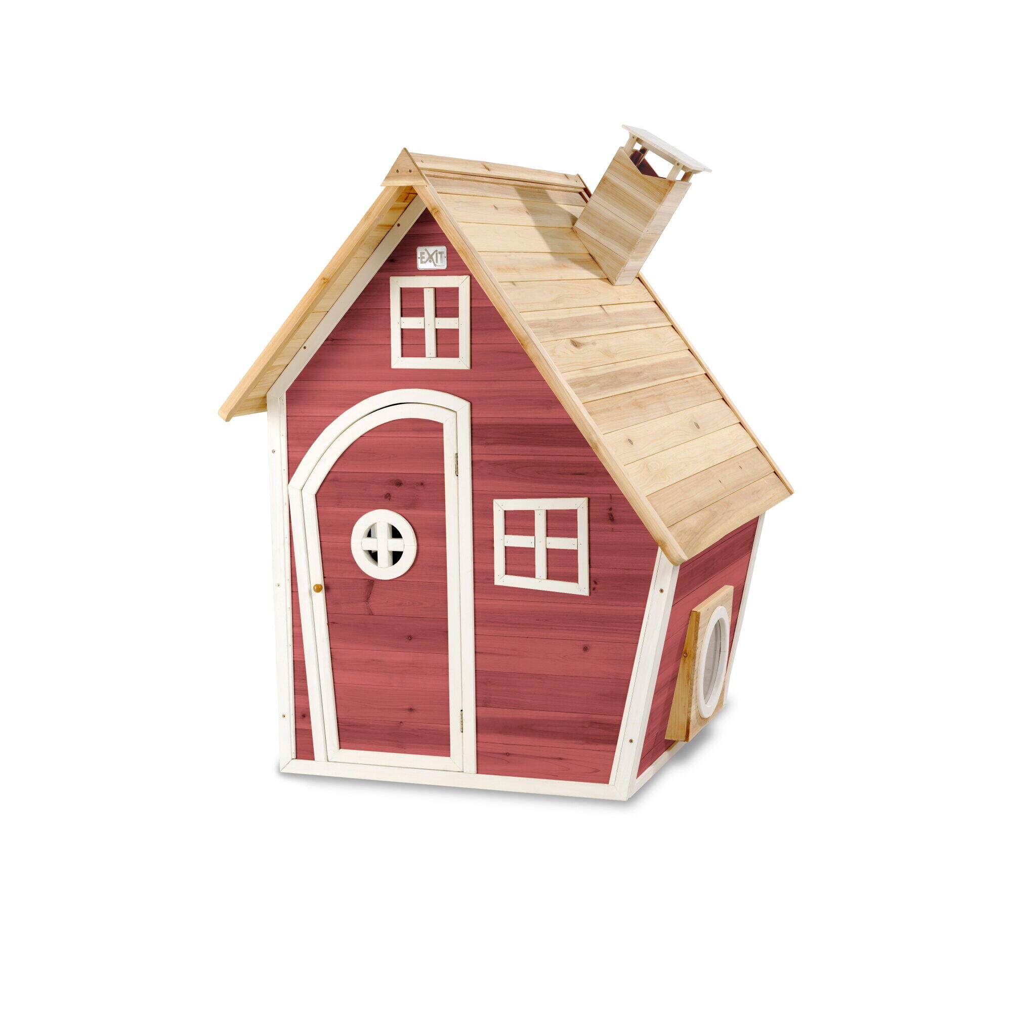 Exit Toys - Maisonnette En Bois Fantasia 100 - Aire De Jeu - Rouge - 128 Cm - Decathlon
