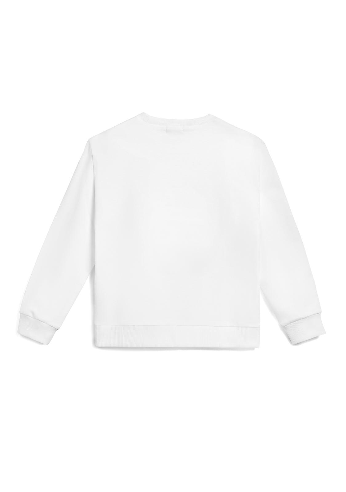 Sudadera de Niños Estampado Conguitos en Blanco 3/4