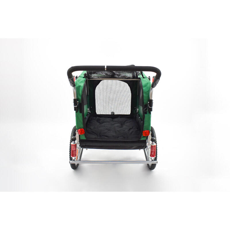 Remorque à vélo 2en1 pour chien XL avec suspension
