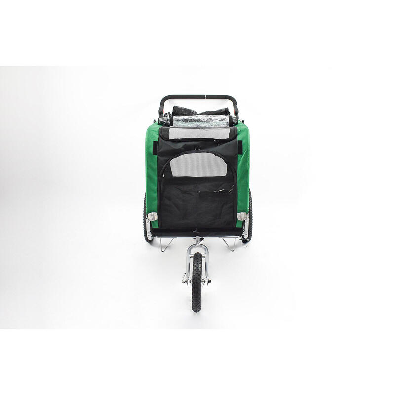 Remorque à vélo 2en1 pour chien XL avec suspension