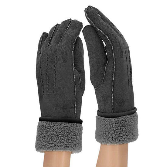Gants femme - Daim - Taille unique - Noir