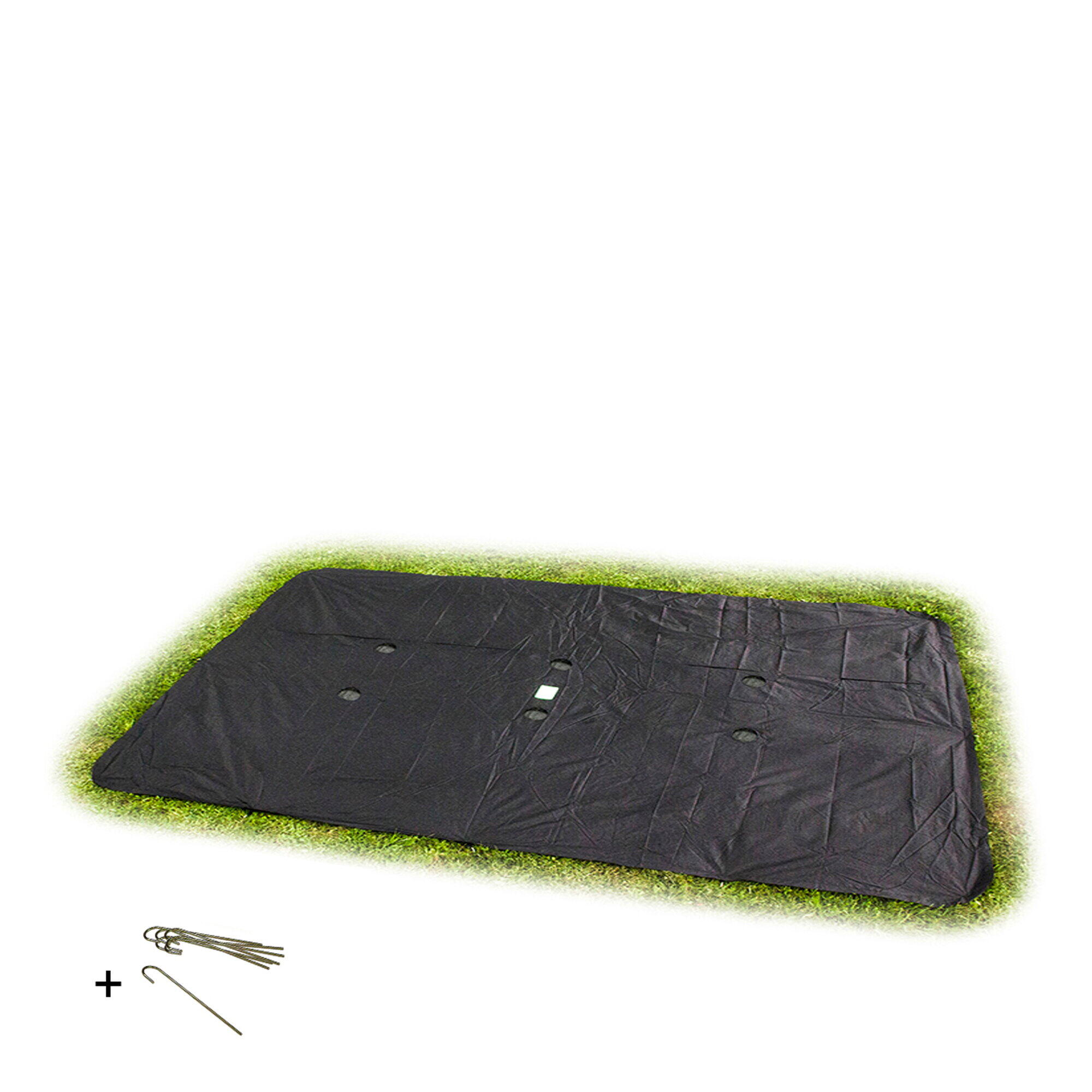 Exit Toys - Housse De Protection Rectangulaire Pour Trampoline Enterré Au Niveau - Bâche Piscine - Noir - Decathlon