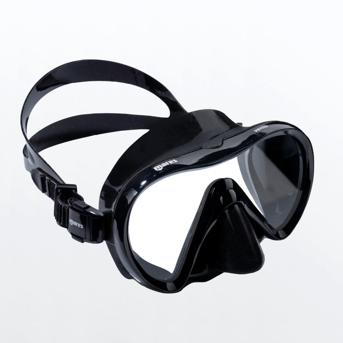 Maschera da snorkeling per adulti VENTO nera 3/4