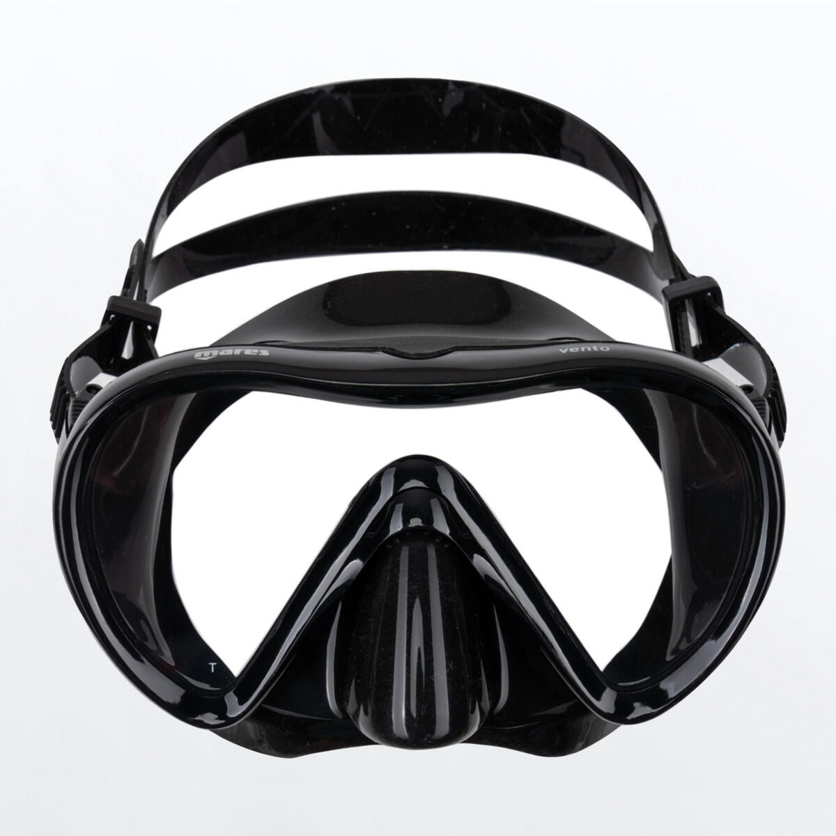 Maschera da snorkeling per adulti VENTO nera 2/4