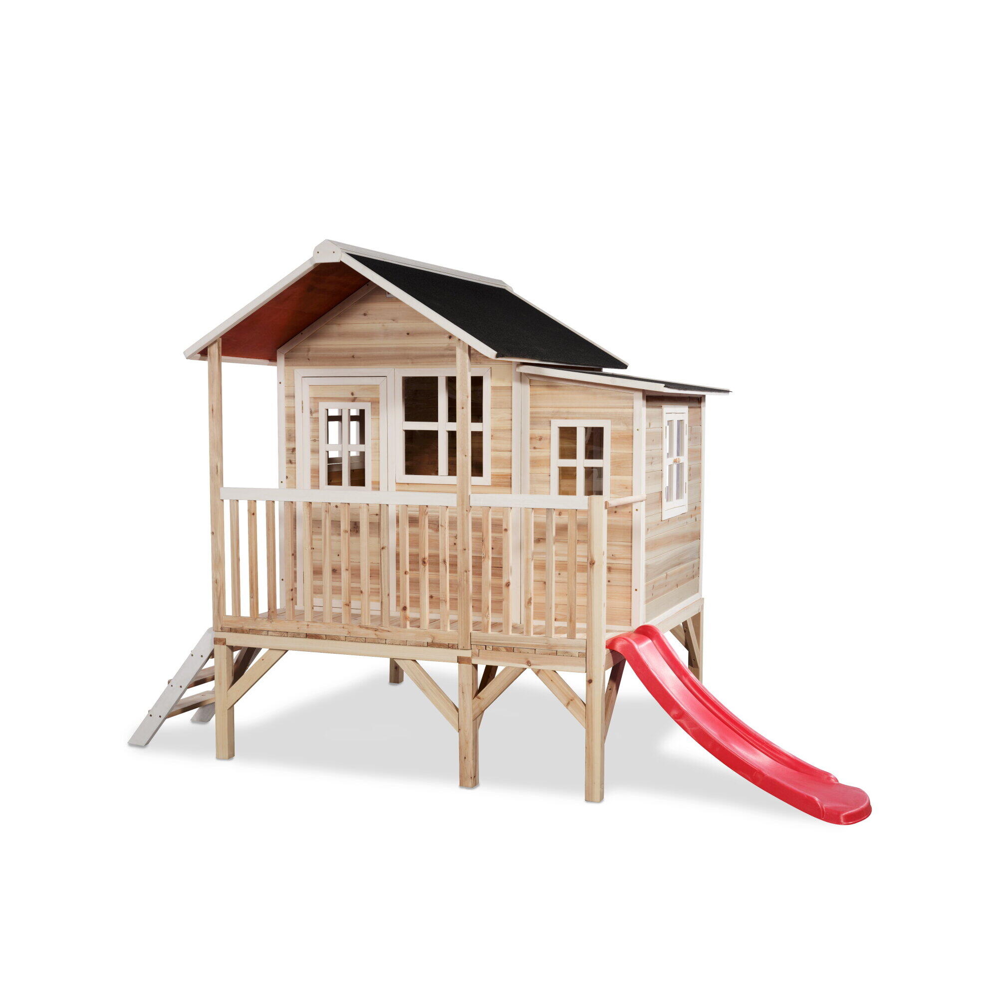Exit Toys - Maisonnette En Bois Loft 350 - Aire De Jeu - Marron - Decathlon