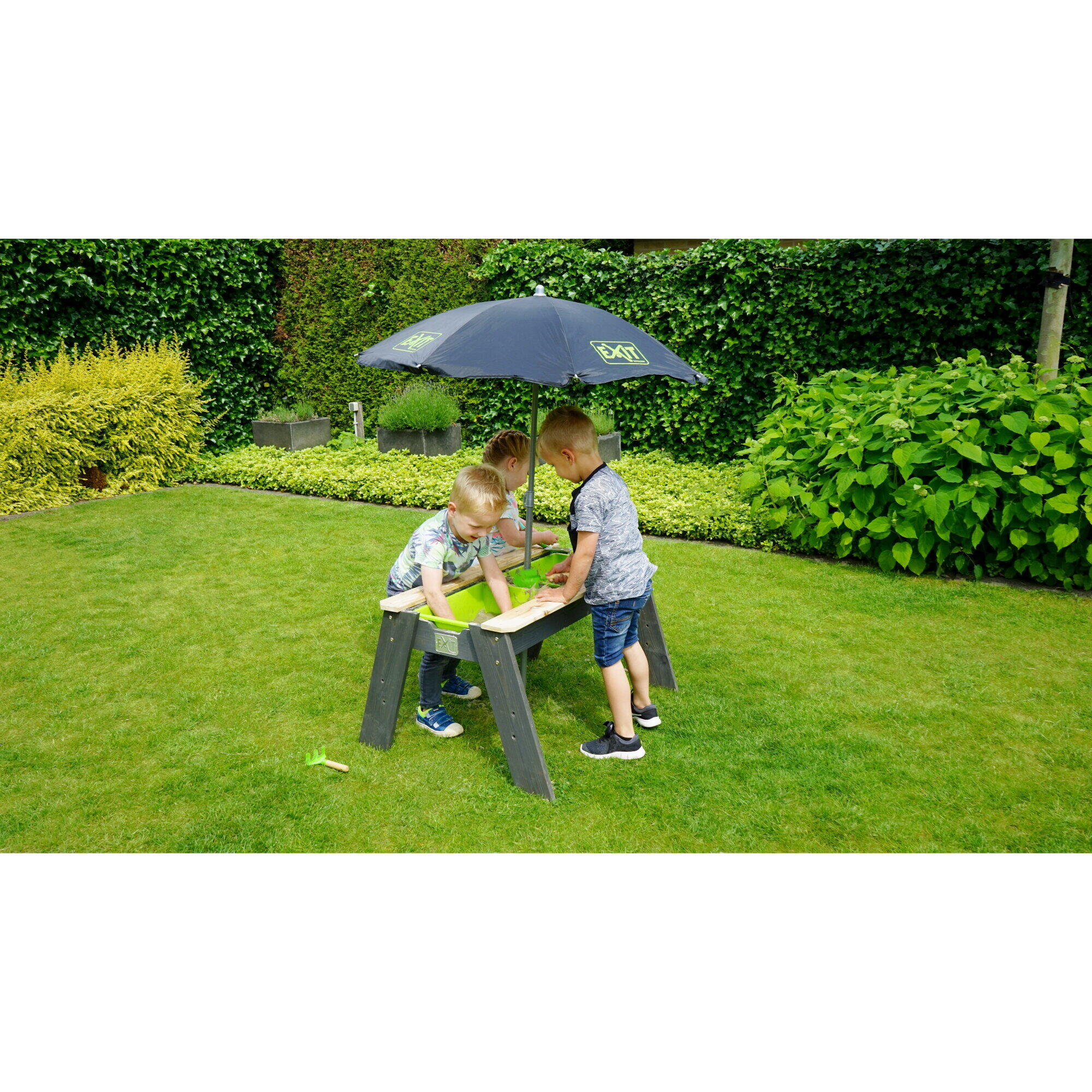 Tavolo di sabbia e acqua EXIT Aksent con ombrellone e attrezzi da giardinaggio 7/7