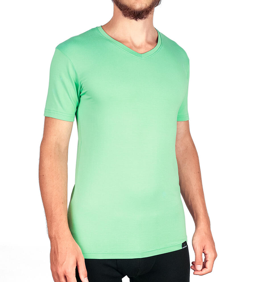 Tricou v-neck bărbați bambus