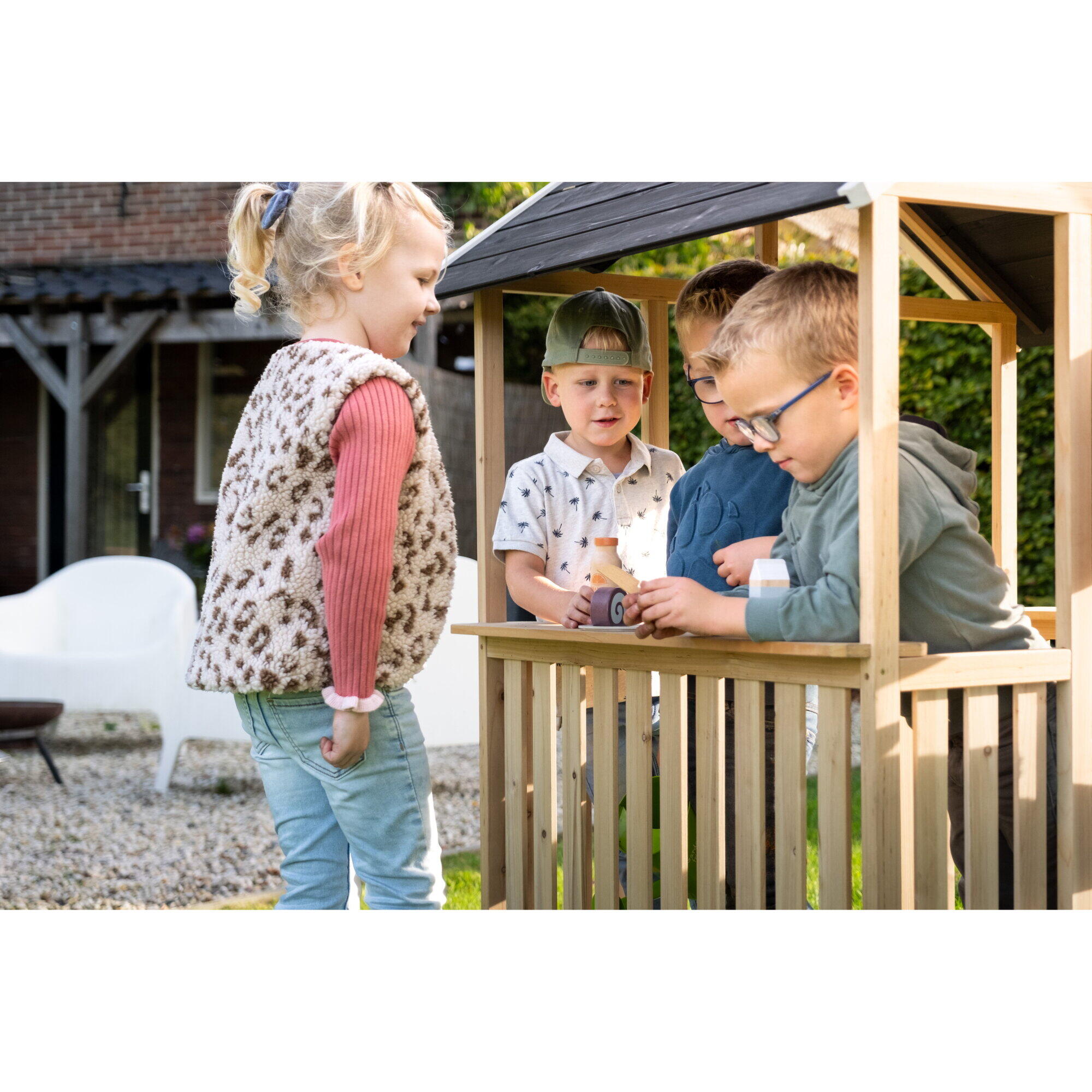 Casetta da gioco in legno per bambini EXIT Panorama 100 5/7