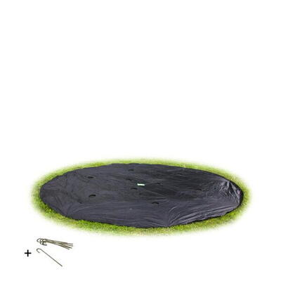 Trampoline afdekhoes groundlevel rond ø244cm met haringen zwart