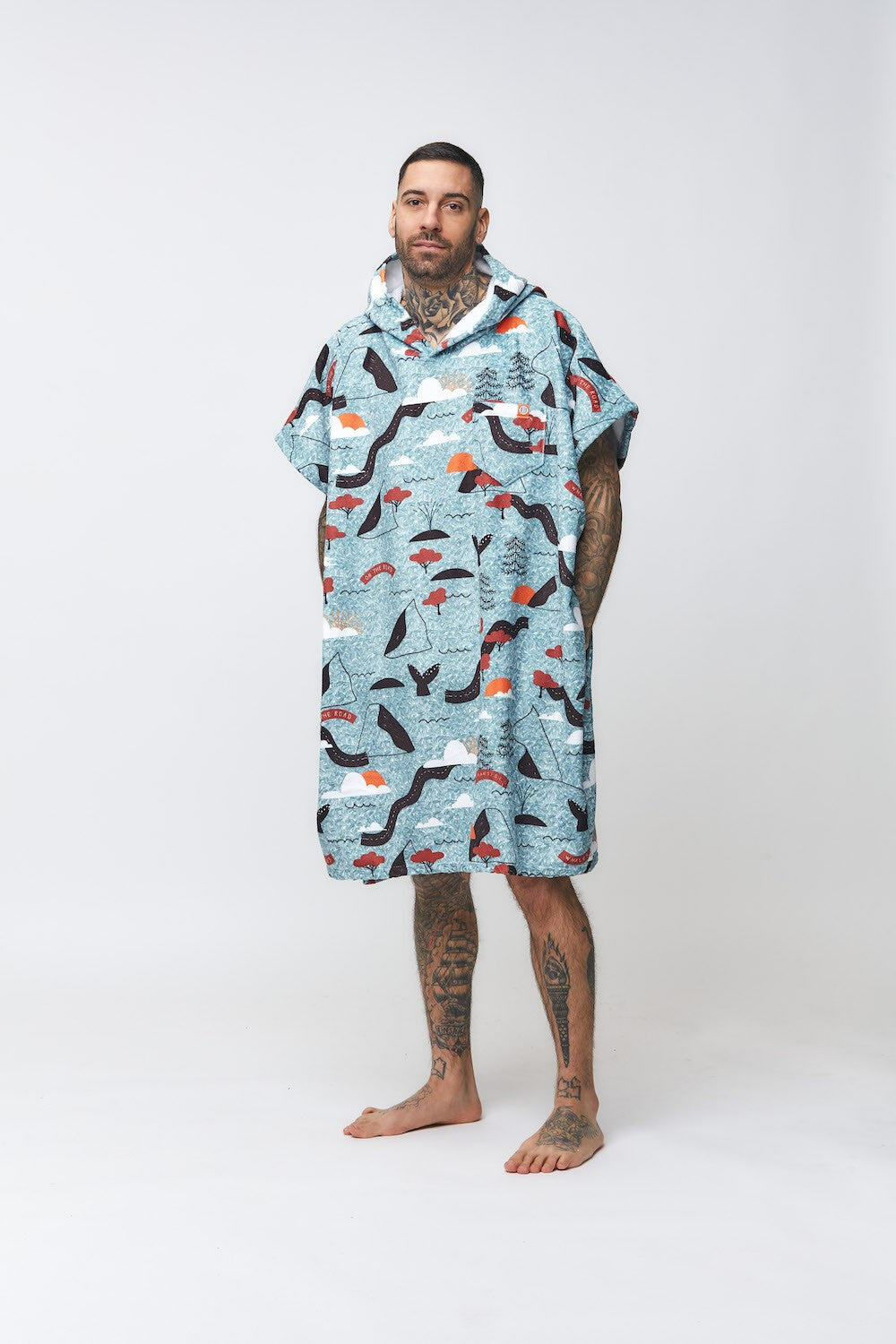 Poncho de Surf para Adultos – Sketchbook - Blue 3/5