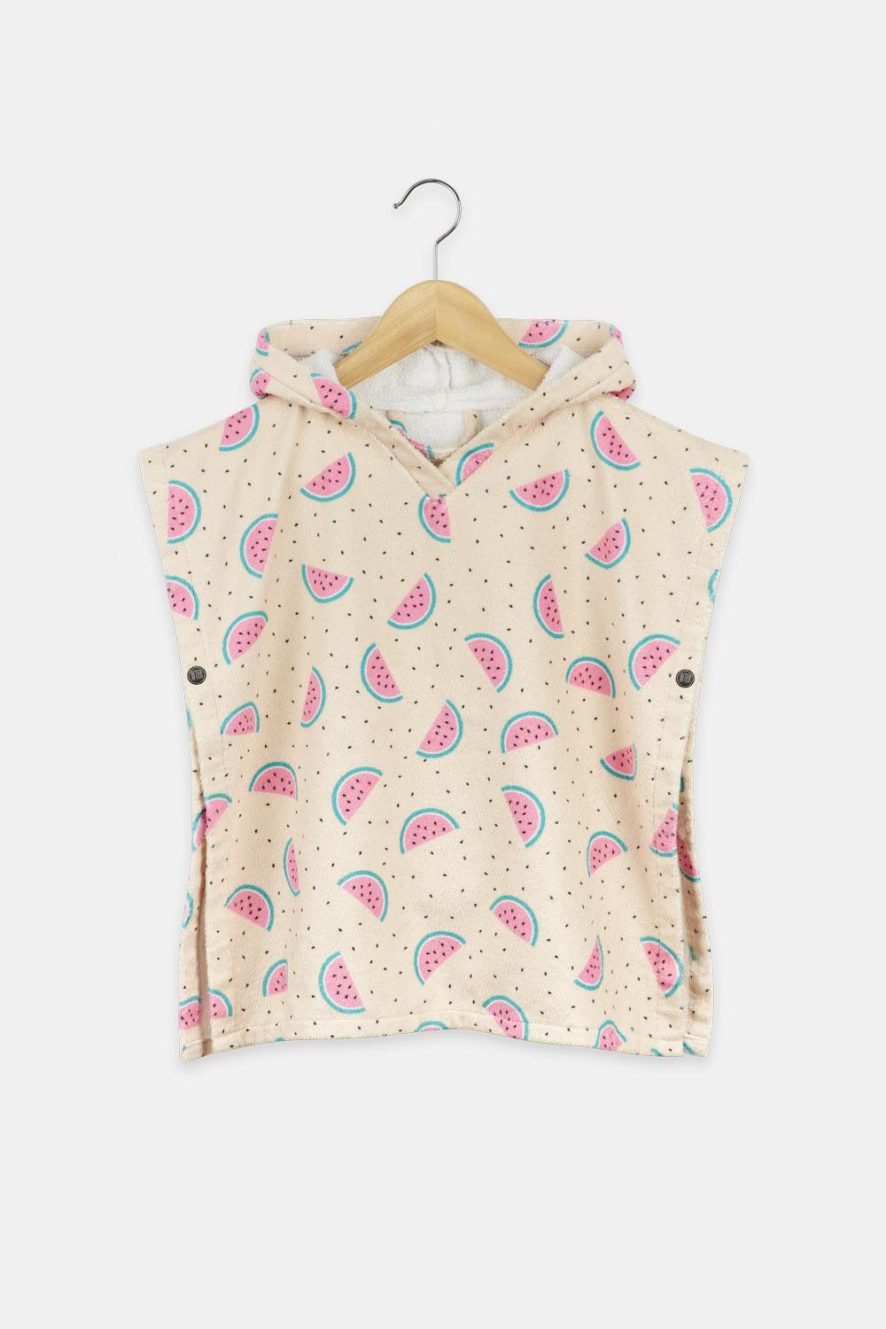 AFTER ESSENTIALS Babyponcho mit Druckknopf - Teenie Wassermelone
