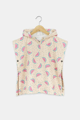Surfponcho voor kinderen met drukknoop (18 maanden - 4 jaar) - teenie watermelon
