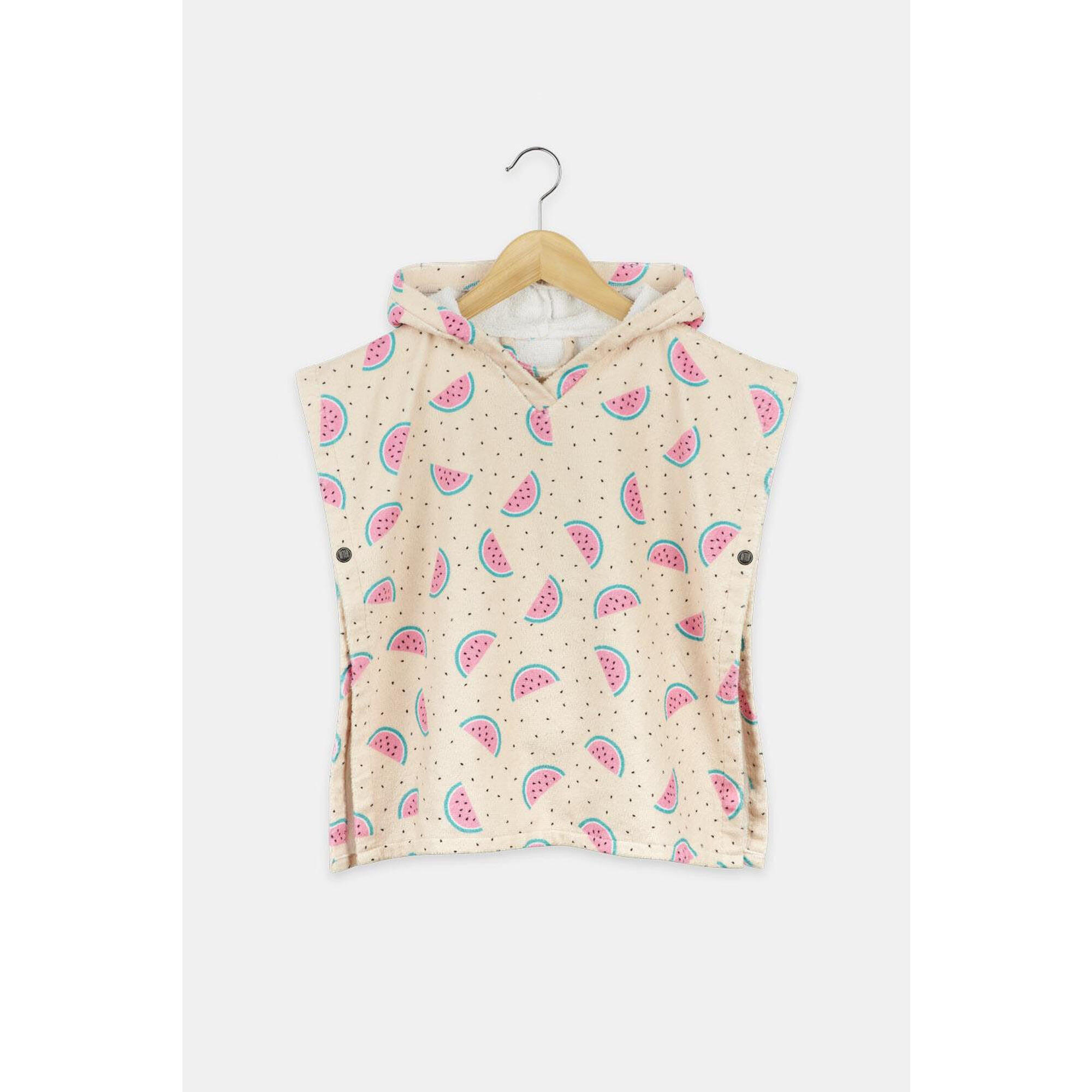 After Essentials - Poncho De Bain Avec Bouton Pression - Enfant (18 Mois - 4 Ans) - Teenie - Serviette Poncho - Jaune - Taille Unique - Decathlon