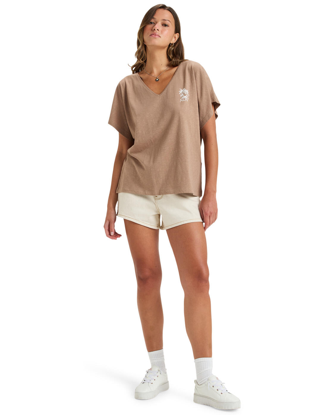 T-shirt à manches courtes NIGHTFALL Marron Femme 4/4