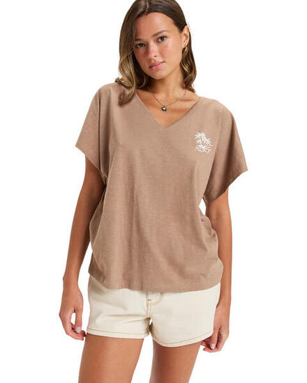 Camiseta de manga corta NIGHTFALL Marrón Mujer