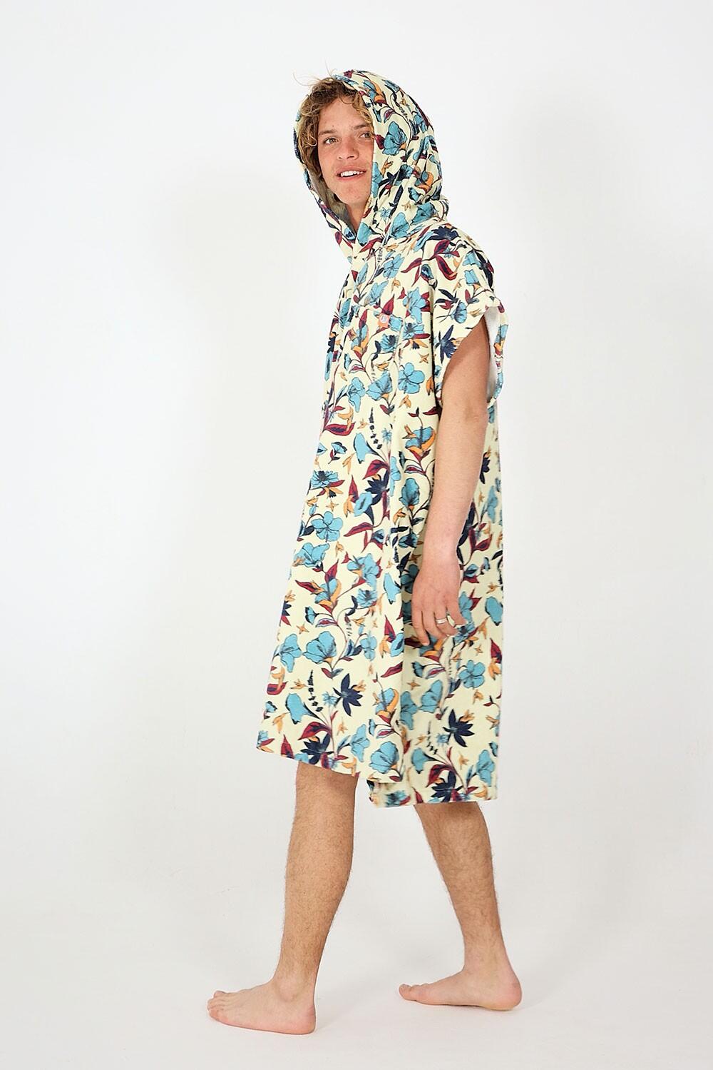 Surfponcho voor volwassenen - Humming Birds - Almond 3/5