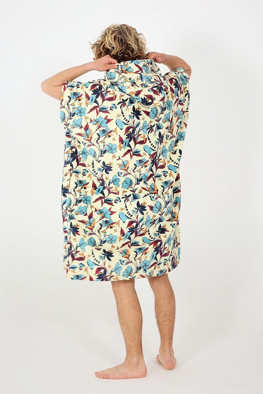 Surfponcho voor volwassenen - Humming Birds - Almond 2/5