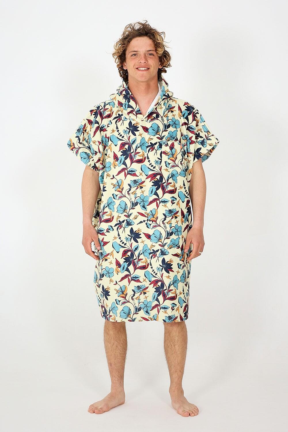 Surfponcho voor volwassenen - Humming Birds - Almond 4/5