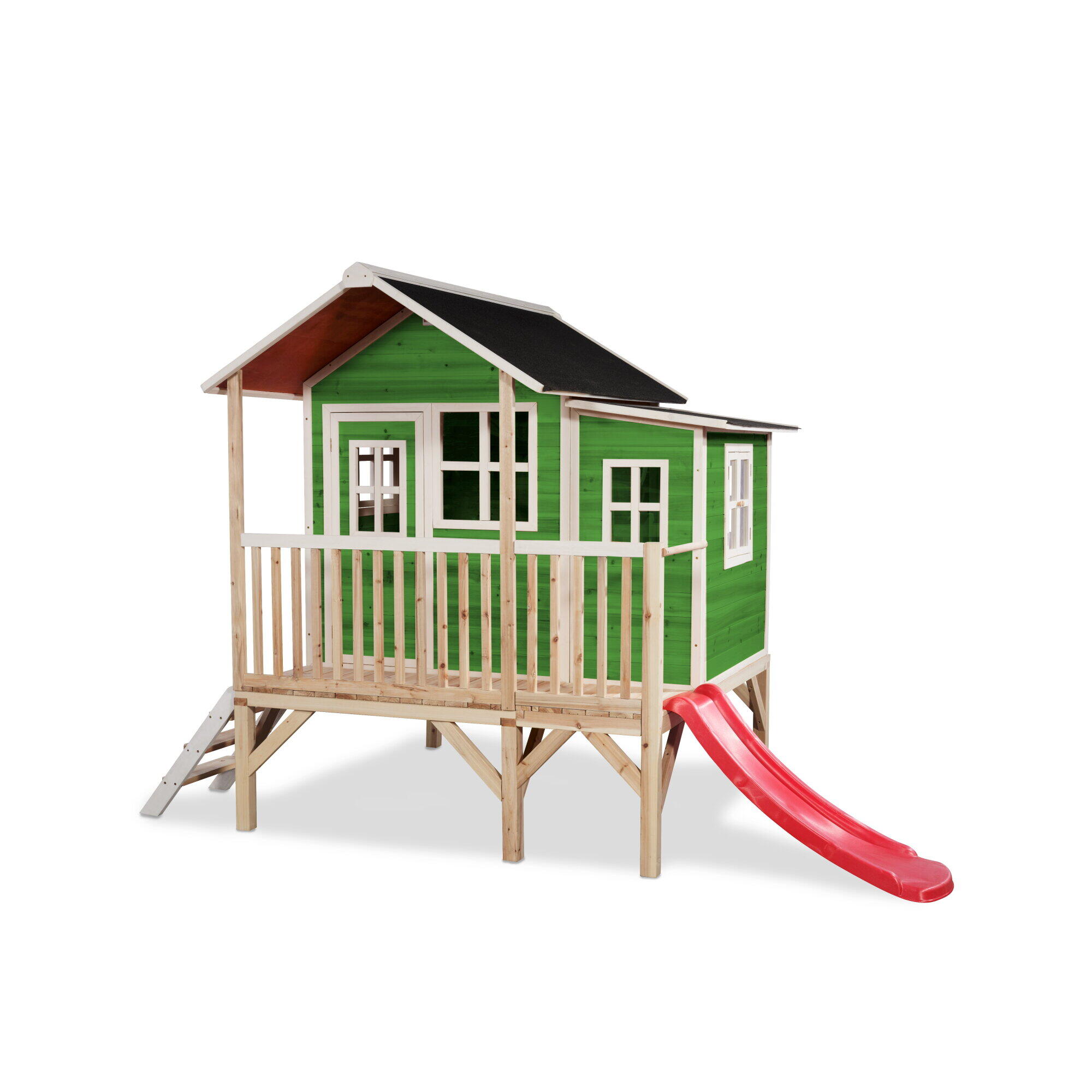 Exit Toys - Maisonnette En Bois Loft 350 - Aire De Jeu - Vert - Decathlon