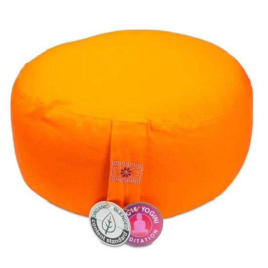 Coussin de méditation en coton biologique - Orange