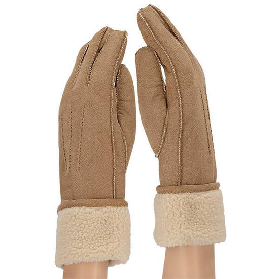 Gants femme - Daim - Taille unique - Sable