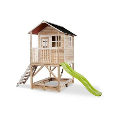 Loft 500 houten speelhuis met glijbaan