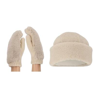 Dames teddy wanten en muts - one size - kit