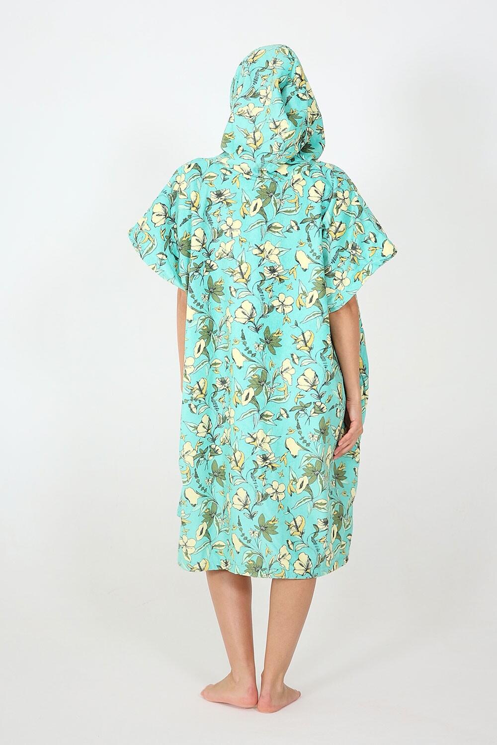 Poncho Surf Adulto - Humming Birds - Light Green 2/5