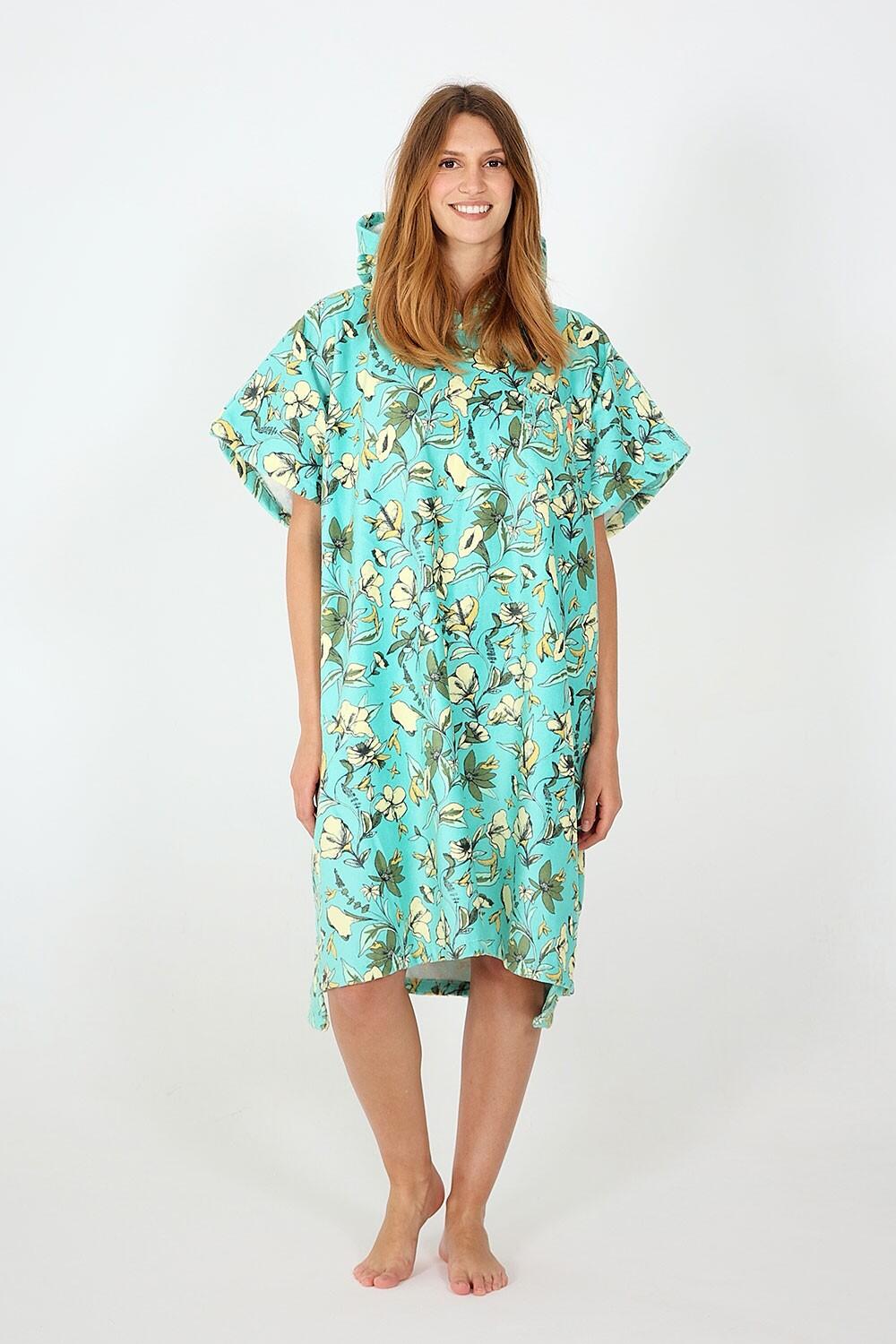 Poncho Surf Adulto - Humming Birds - Light Green 4/5