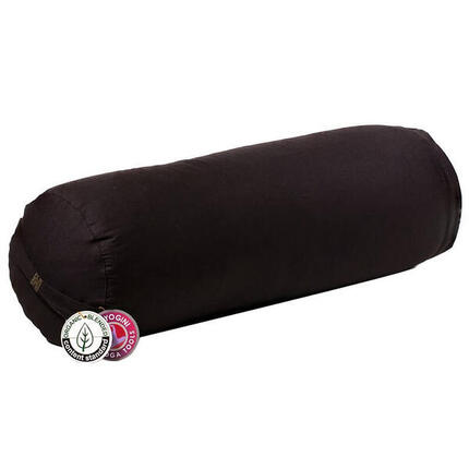 Bolster rond Phoenix en coton bio OCS 60x16 cm noir