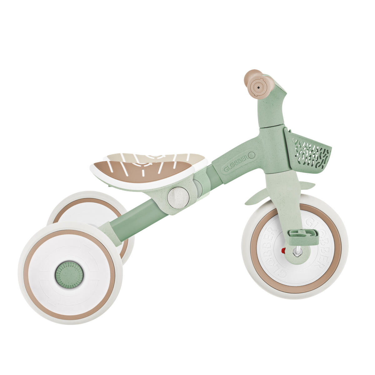 Tricycle LEARNING 2 EN 1 PLUS ECO - Vert Sauge 3/7