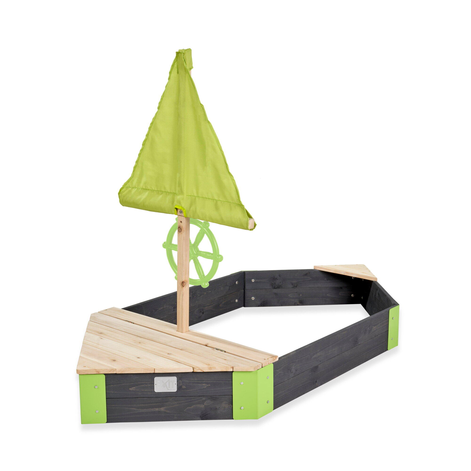 Exit Toys - Bac À Sable En Bois Bateau Aksent 190x90cm - No Value Provided - Gris - 190 Cm - Decathlon