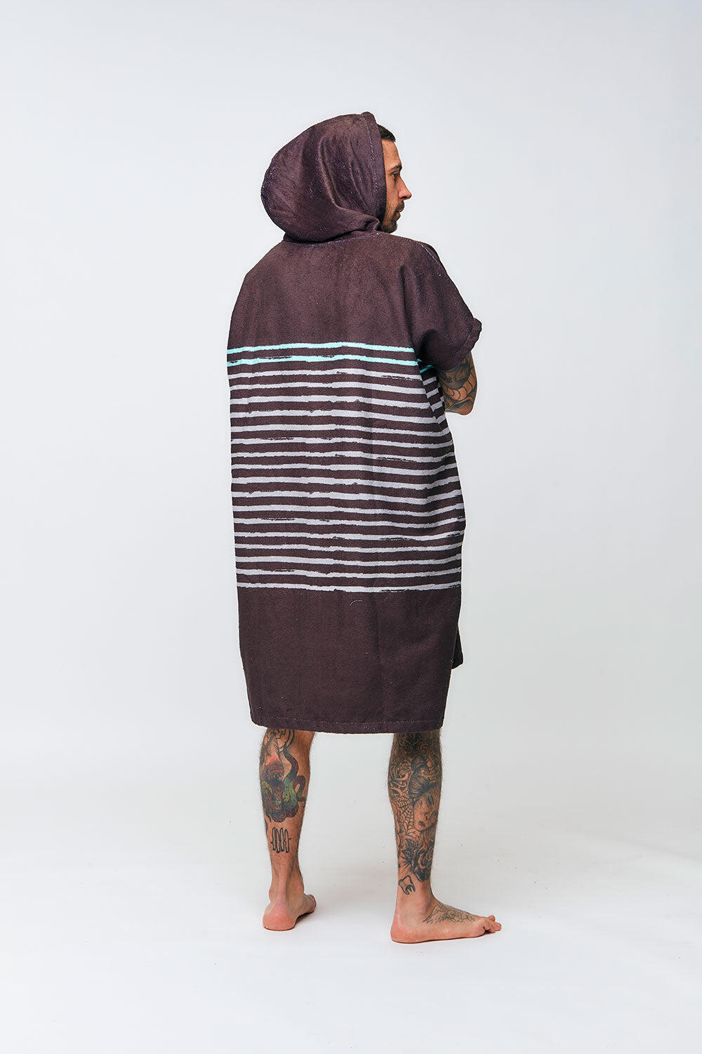 Poncho Surf Adulto - Sailor Stripes - Black 3/4